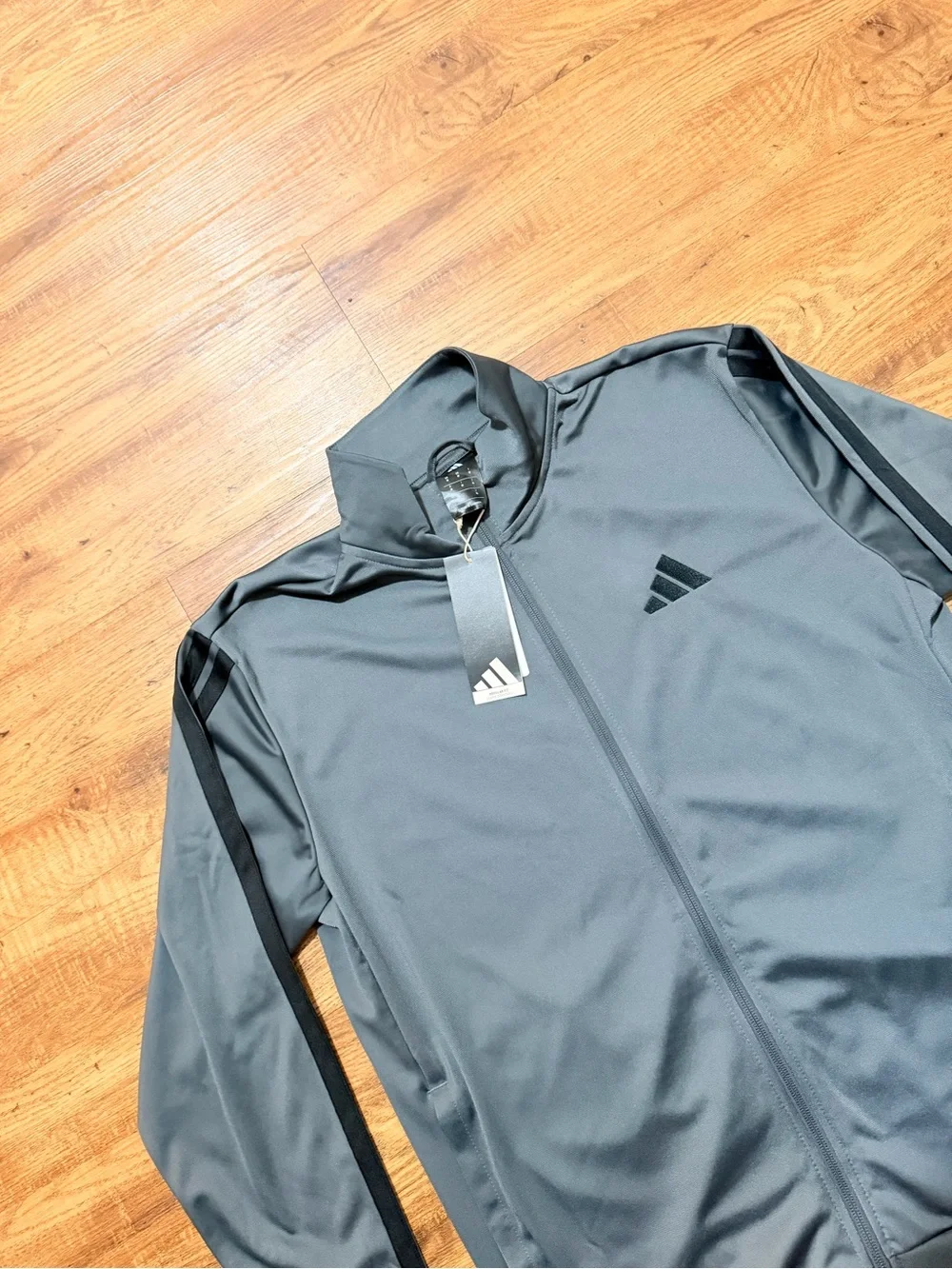 adidas Men’s Charcoal Full-Zip Performance Jacket